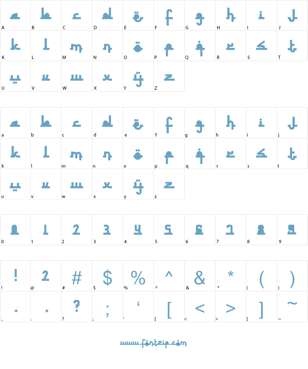 Revolusi Timur Tengah Font Character